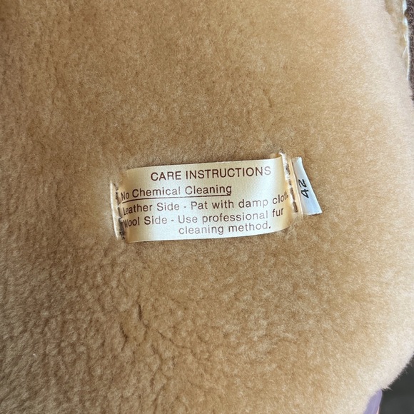 Vintage Sawyer of Napa Leather & Wool Coat (Size 42) - Picture 13 of 16